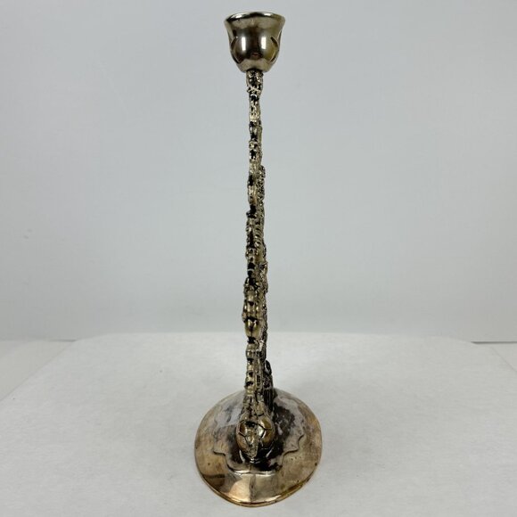 Vintage Godinger Silver Art Christmas Tree Candle Holder Silver-Plated 10" - Picture 6 of 11